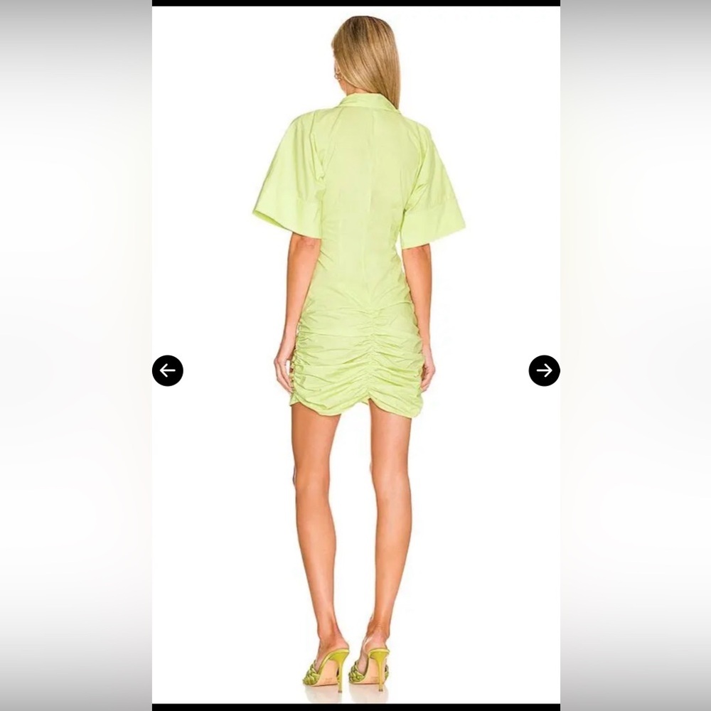 L'Academie Melissa Mini Dress in Lime Green Small - Picture 3 of 6